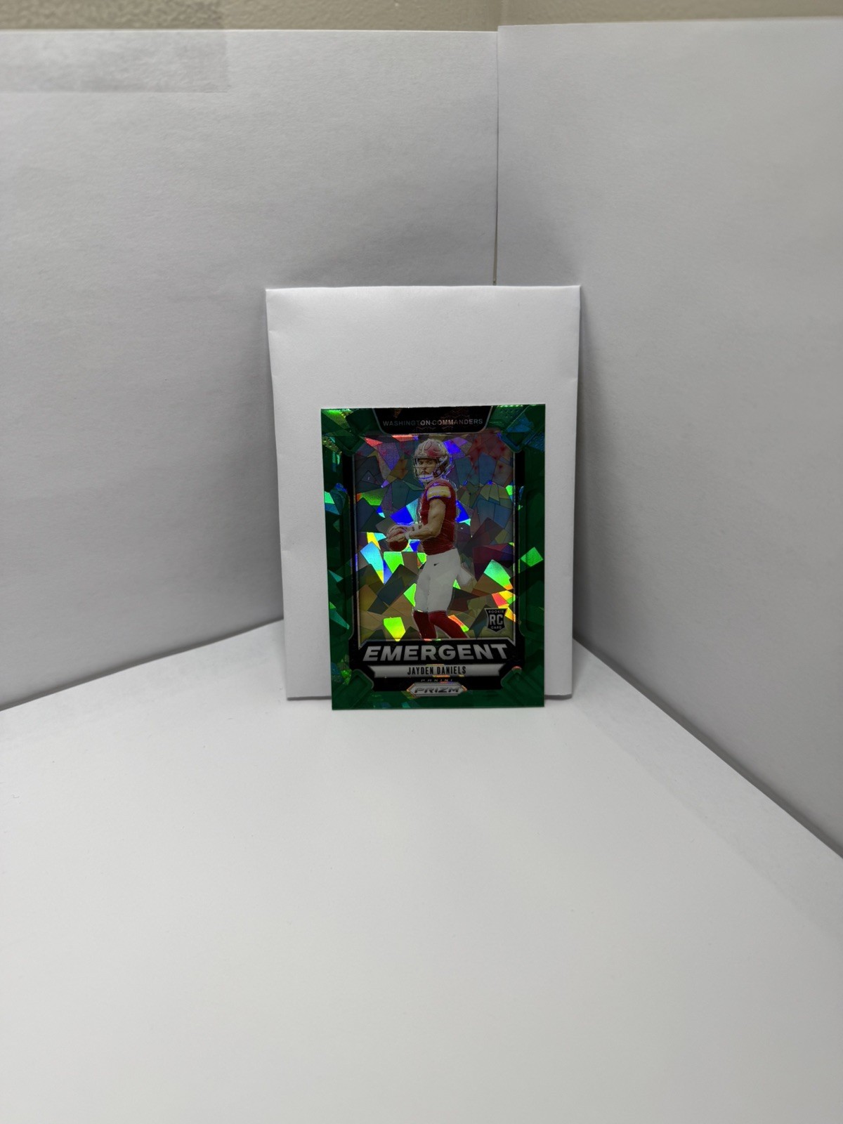 2024 Panini Prizm - Emergent Jayden Daniels #2 Green Ice Prizm (RC)