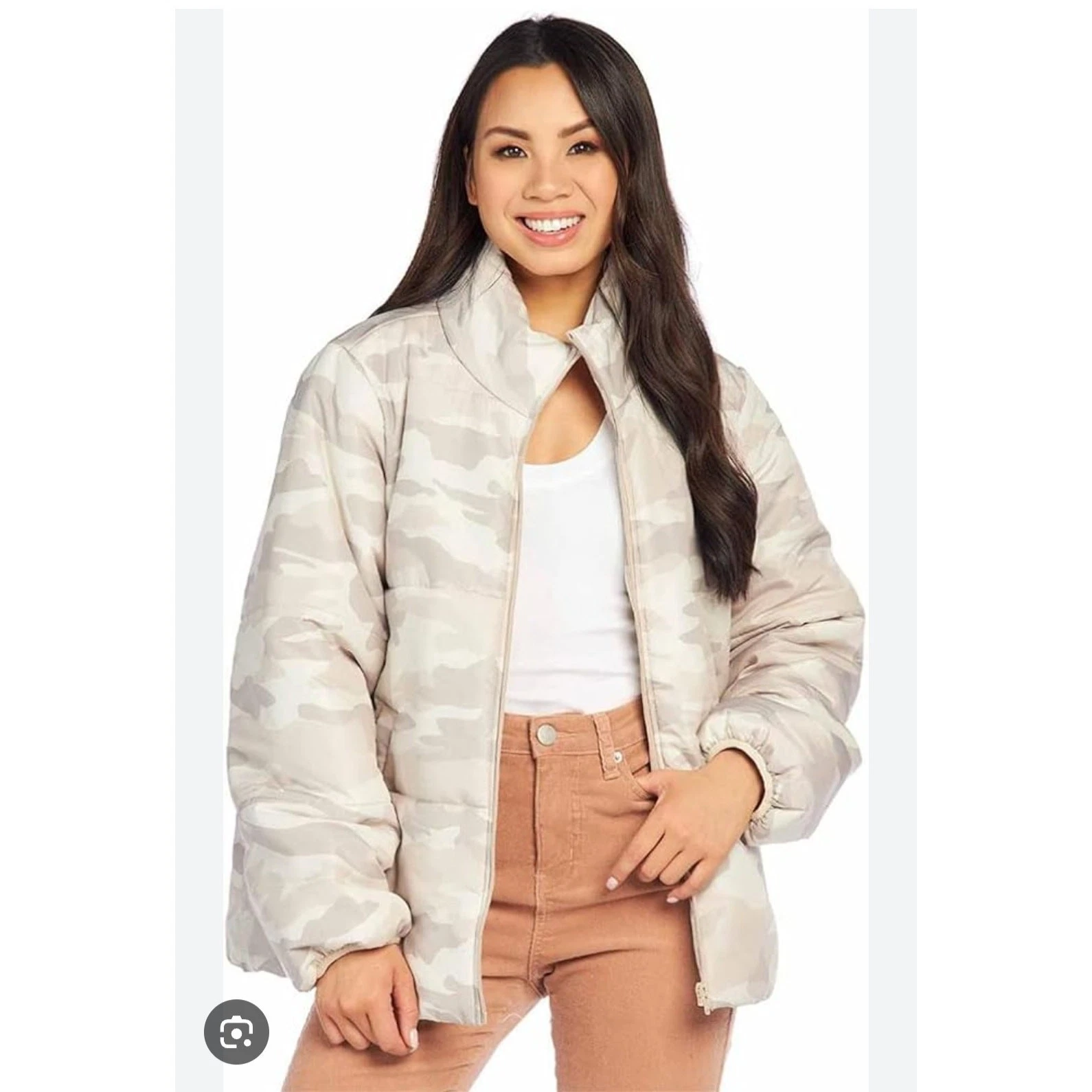 Mud Pie Women's Wade Puffer Camouflage Jacket size XL