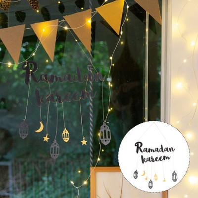 1pc Ramadan Buchstaben Wandhänge Eid -fitr Wohnzimmer Hintergrund Wanddekoration