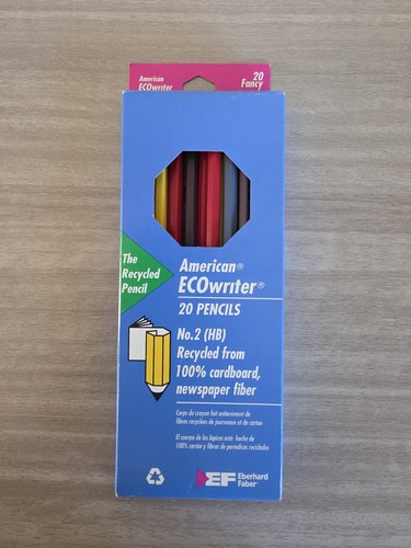 Eberhard Faber, American ECOwriter No. 2 Lead Pencils (13), Real Wood Barrel
