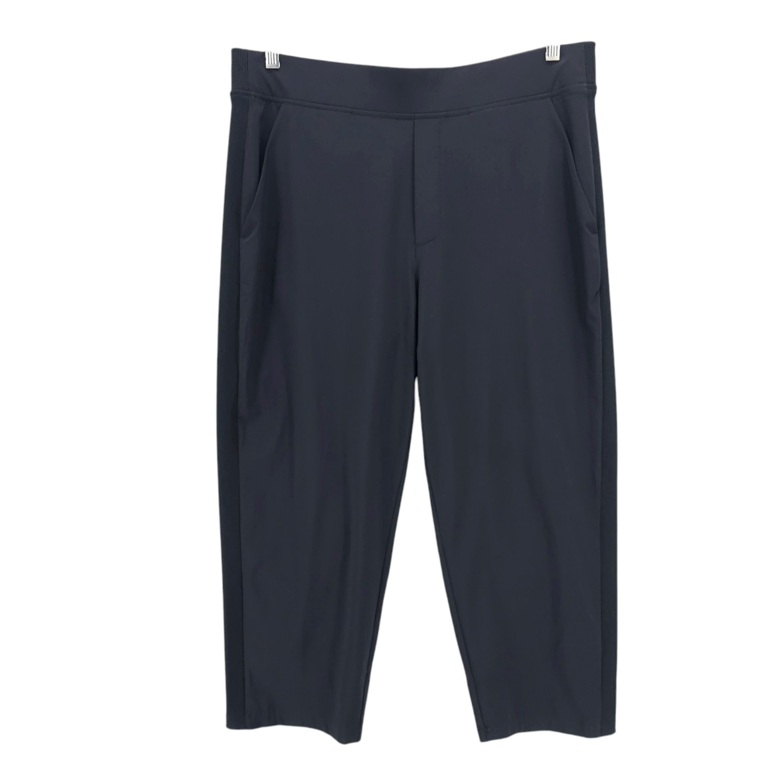 ATHLETA Brooklyn Ankle Pant Solid Black Featherweight Stretch EUC Size 14