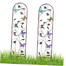  Set of 2 Packs Butterfly Metal Garden Trellis for Climbing Butterfly 2pcs
