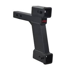  Trailer Dual Hitch Extender Adapter with 2-inch & 2" and 10" Drop-Solid shank