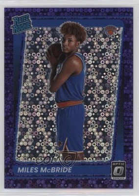 2021-22 Donruss Optic Fast Break Purple Prizm 90/95 Miles McBride Rookie RC 1dl2