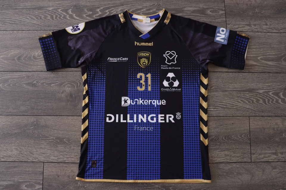 DUNKERQUE USDK 2018-2019 JERSEY HANDBALL SHIRT TOM CLAISE MATCH WORN ? SIZE XL - Image 2 of 4