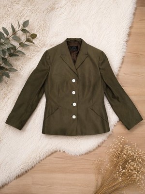 Bogner Premium Blazer Damen Khaki 80% Seide Gr. 40   sehr guter Zustand