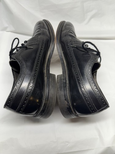Zapatos Oxford Stuart McGuire vintage de cuero negro con punta de ala para hombre talla 10,5C - Imagen 8 de 11