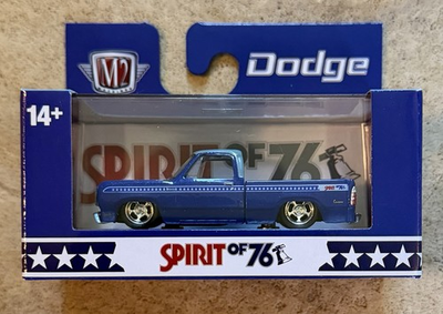 #ad M2 Machines WMTS24 Walmart Exclusive 1976 DODGE D100 Spirit of 76 Blue $25.69
