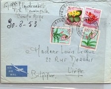 GOLDPATH: Belgian Congo cover 1953 to Belgium airmail CV926_P31