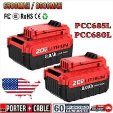 For Porter Cable 20V MAX PCC680L PCC685L 20V Cordless Power Tools Battery 1-2X