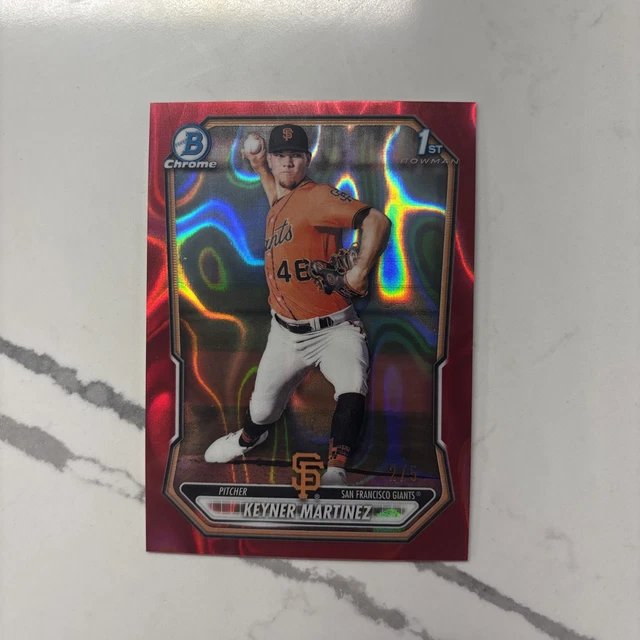Keyner Martinez 2026 Bowman Chrome 1st Prospect Red Lava Refractor Giants /5 SSP