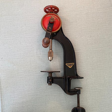 Vintage Millers Falls Bench Mount Hand Crank Drill Press 