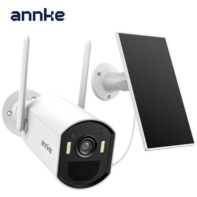 ANNKE 4MP Funk Akku/Solar Kamera WLAN Überwachungskamera Außen 2-Wege-Audio IP65
