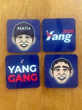 Andrew Yang 2020 coasters cartoon Yang Gang set of 4 