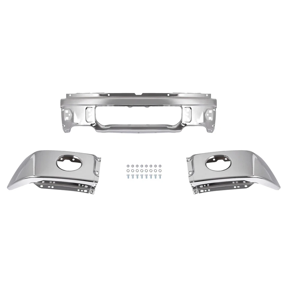 Chrome Front Bumper Face Bar W/ Fog Hole For 2009-2014 Ford F150 Foto 4 de 4