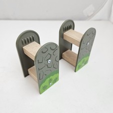 2x BigJigs Dinosaur Wooden Track Risers Supports BigJigs Dinosaur Train Set