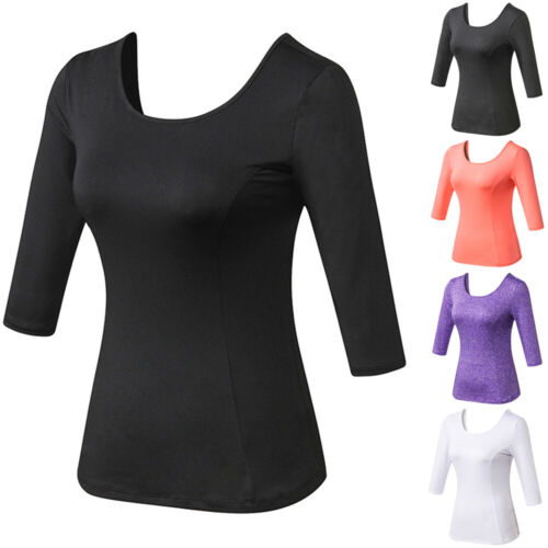 Women Hollow Activewear Breathable Stretch Yoga Fitness Sports Tops T-Shirts