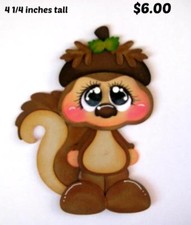 COSTUME CUTIE SQUIRREL Halloween scrapbook premade paper piecing by Rhonda