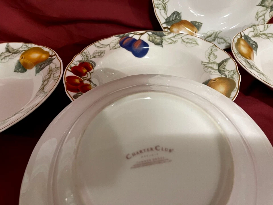 Набор из 5 повседневных чаш для макарон/супа в оправе Charter Club Summer Grove 9 1/4 дюйма - Изображение 3 из 3