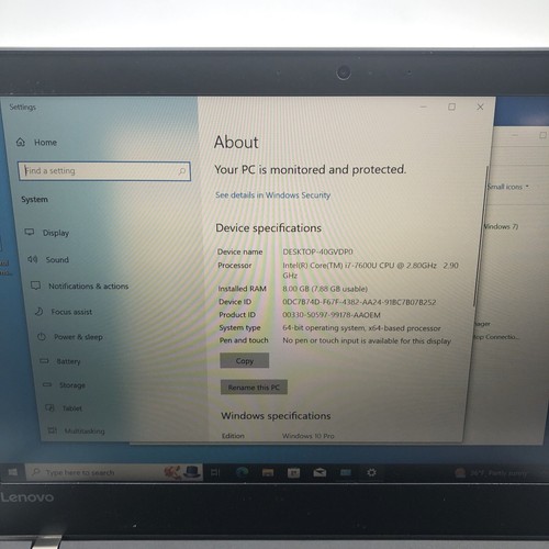 Lenovo ThinkPad T470 i7-7600U 2.80 GHz 8GB Ram 256GB SSD Win 10 pro - Picture 3 of 11