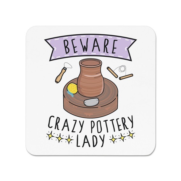 Beware VerrüCkte Topfwaren Damen KüHlschrankmagnet Lustiger Witz Potter Kiln Mum-image