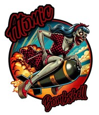 Rockabilly T Shirt, vintage Atomic Bomb, Alternative, psychobilly