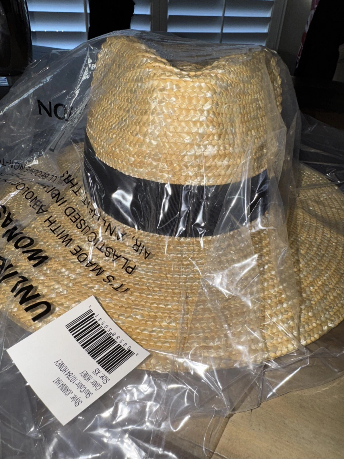 NEW WT Brixton Joanna Straw Sun Hat Honey Size Extra Small XS