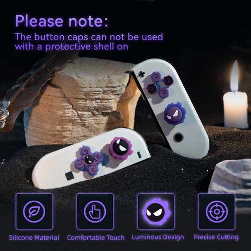 Luminoso Devil D-Pad y tapa de botones para Nintendo Switch/OLED Joy-con conjunto de cubiertas - Imagen 7 de 15