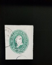 1887 2c U.S. Plimpton & Morgan Postal Issue, George Washington, Green Scott U311