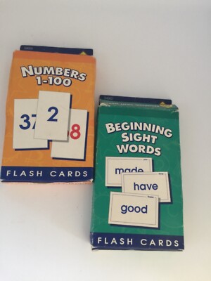 School Zone Numbers 1-100 Sight WordsDouble-Sided Flash Card Set W/ Parent Card 