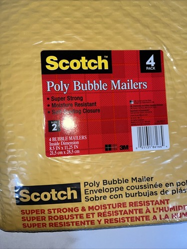 Scotch Marke Poly Luftpolster Versandtaschen 4er Pack 8,5 Zoll x 11,25 Zoll (3 Packungen, 12 Stück insgesamt) - Bild 2 von 3