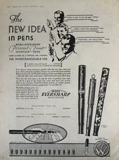 1930 Wahl Eversharp Pens Pencils Interchangeable Nib Rare Vintage Print ad