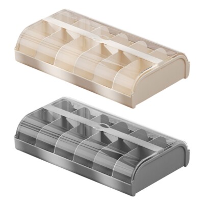 Space Saving Sock Storage Container Portable Accessory Organizers with 12 Grids