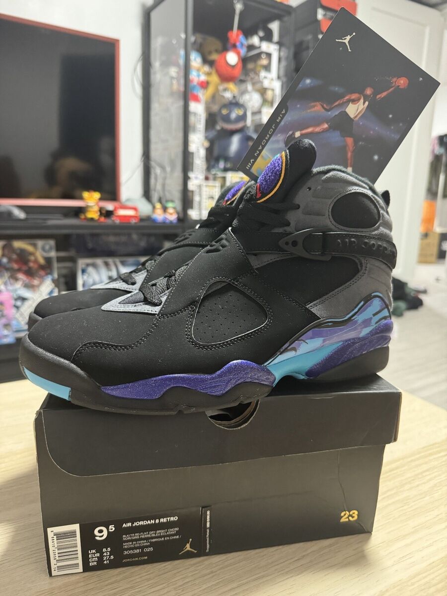 Size 9.5 - Jordan 8 Retro Aqua 2015 Brand new AJ8 with Size 9.5 - Jordan 8 Retro Aqua 2015 Brand new AJ8 with