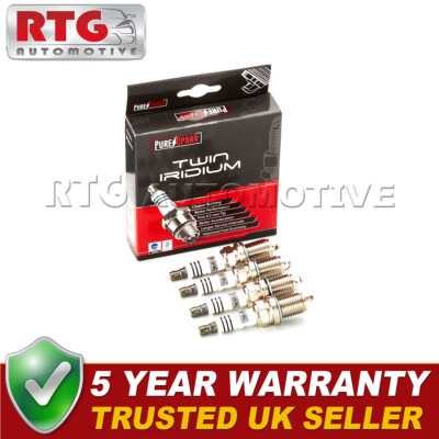 4x Purespark Twin Iridium Upgrade Spark Plugs 3120-01 - ULTRA FINE ELECTRODE