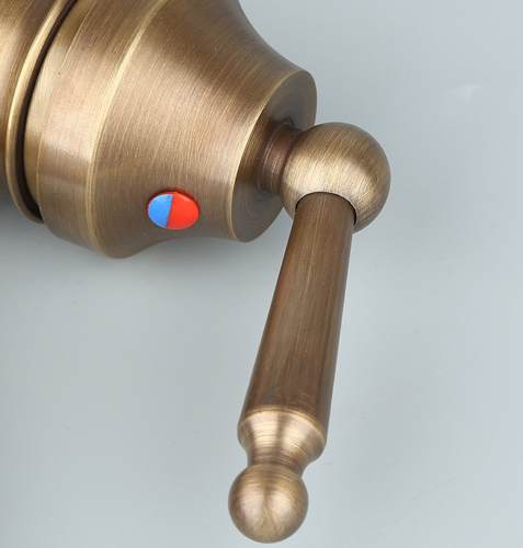Retro Miscelatore Monocomando Rubinetto Lavabo Lavamano Antico Ottone Faucet - Foto 6 di 6