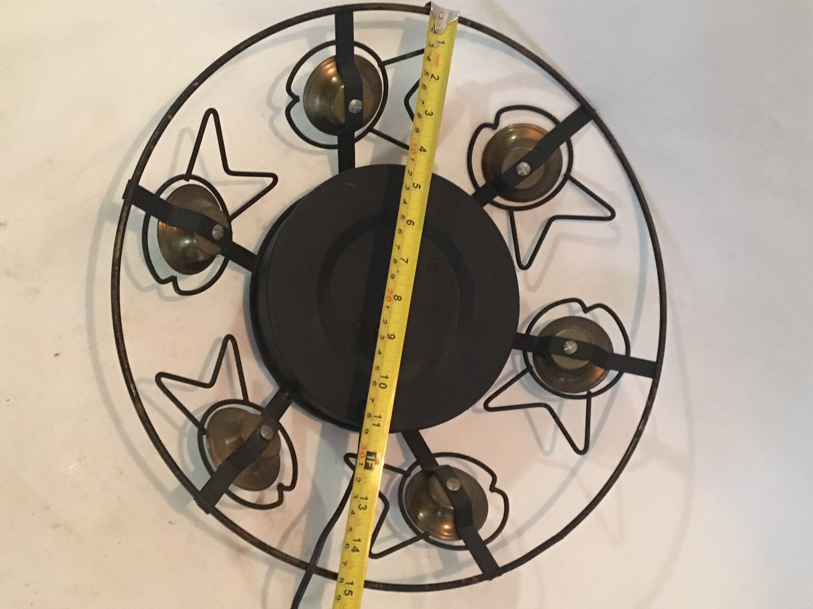 Vintage Mid Century Modern Wall Clock Metal Fish Sessions Weinberg Era