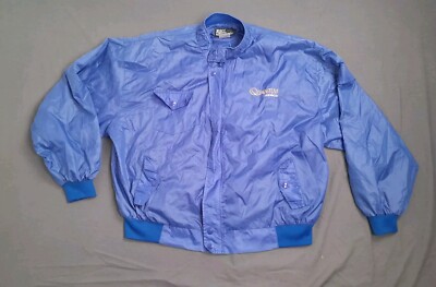 Vintage Cafe Racer Zebco Quantum Fishing Windbreaker Mens Jacket Size  Xl EUC