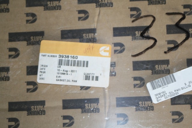 Interstate McBee Cummins 3938160 Oil Pan Gasket for sale online | eBay