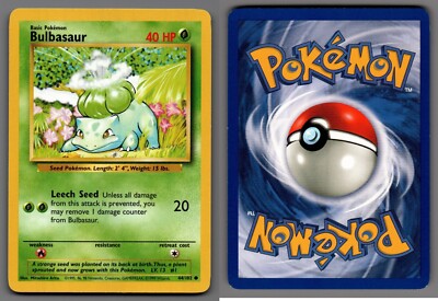 1999 Pokemon, Base Set, #44/102 Bulbasaur, Common | eBay 1999 Pokemon, Base Set, #44/102 Bulbasaur, Common | eBay
