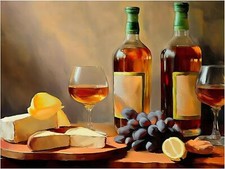 Tile Mural Brandy-Themed Still Life Kitchen Wall Art Backsplash Marble Ceramic