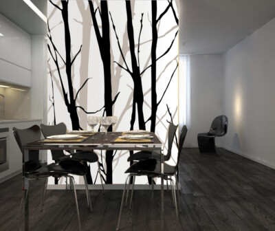 3D Black Branches G17596 Wallpaper Wall Murals Removable Self-adhesive Honey