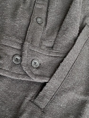 NEW! ~ EDDIE BAUER Fleece Lined Flannel Shirt Jacket, M MED Carbon Gray ~ ($115) - Imagen 8 de 13