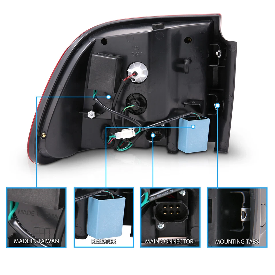 Par de luces traseras de freno LED de humo para Porsche Cayenne SUV 2003 2004 2005 2006 Foto 2 de 4