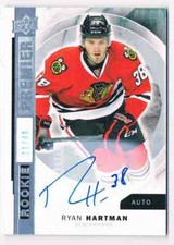2015-16 UPPER DECK PREMIER ROOKIES SILVER SPECTRUM AUTOGRAPH RYAN HARTMAN AUTO