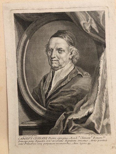 Bologna Portrait von "Carlo Cignani" 1717 Radierung Maler - Bild 2 von 6