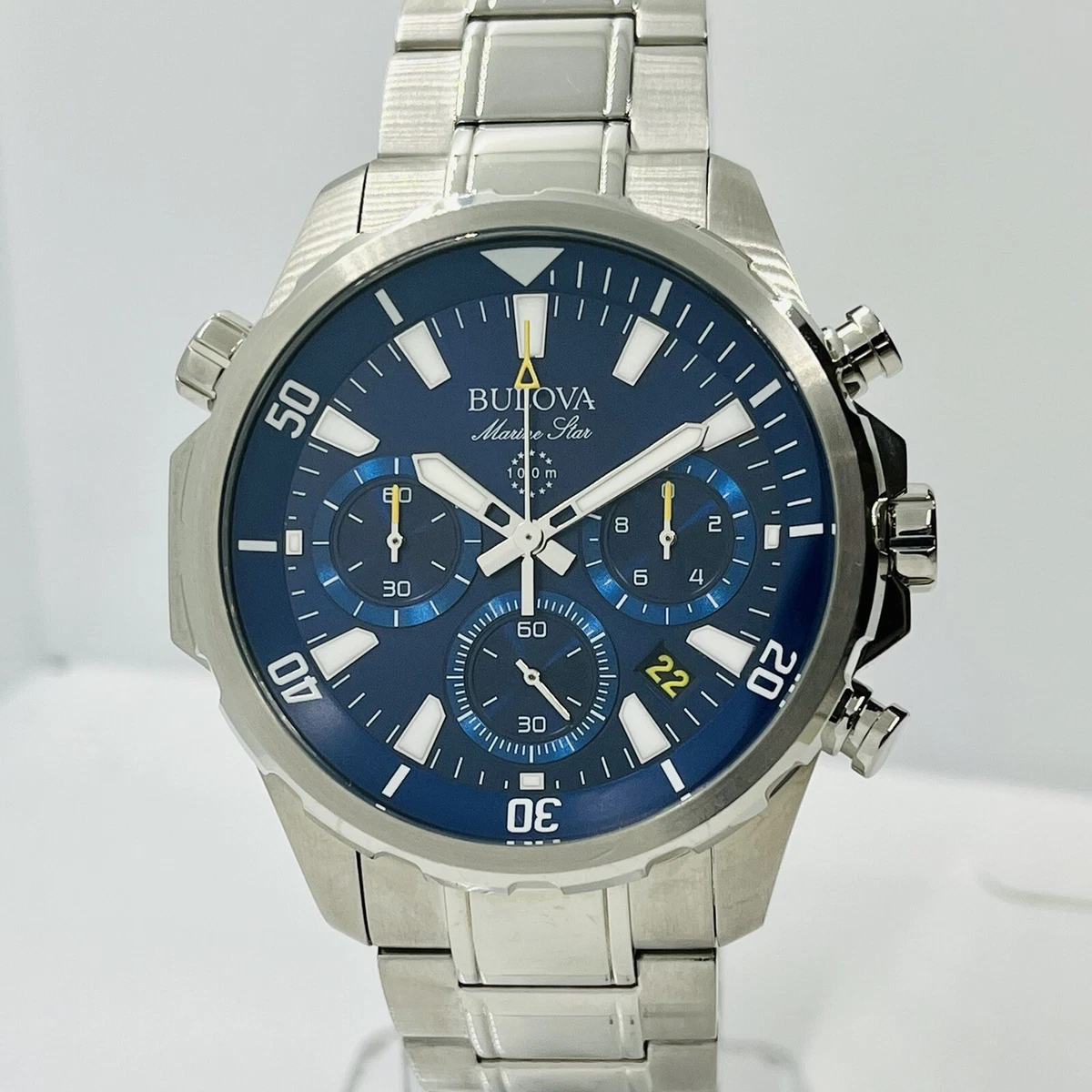 Bulova men's marine star watch clearance 96b256