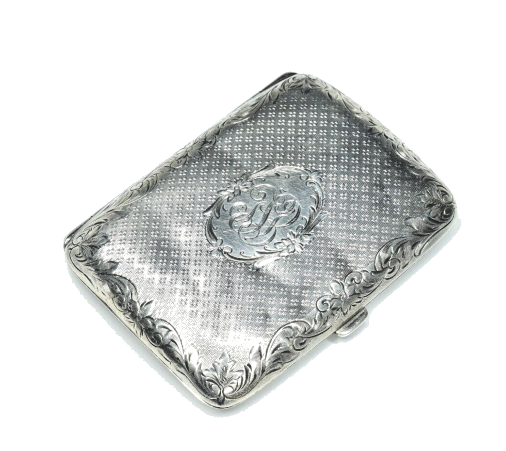 victorian silver cigarette case Antique Victorian Sterling Silver Cigarette Case