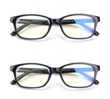 2 Pcs BLUE LIGHT Blocking Glasses for Men Women Reader Computer UV Protection