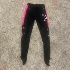 Montura Women’s Small Black Pink Stirrup Pants Trek Ski Pockets EUC